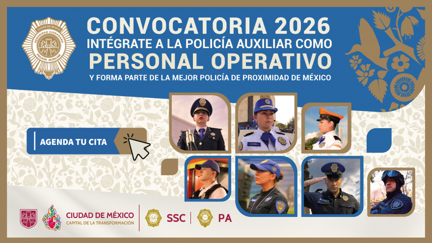 Convocatoria de Ingreso 2026 a la Policía Auxiliar
